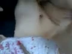 My ally's slender, young, sexually aroused sister licks her marriage device and massages her slit.